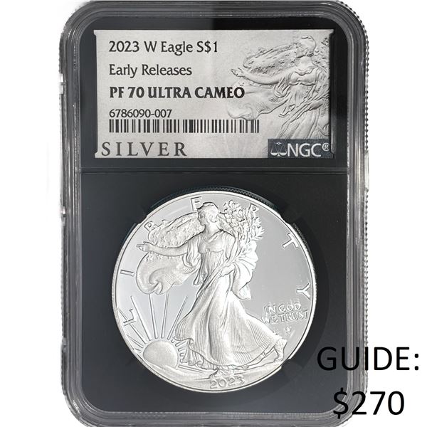 2023-W Black Silver Eagle NGC PR70 UCam Sil. Label