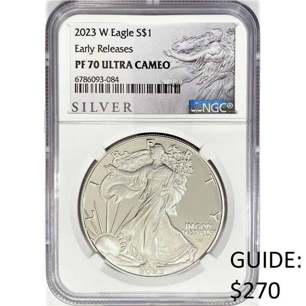 2023-W White Silver Eagle NGC PR70 UCam Sil. Label