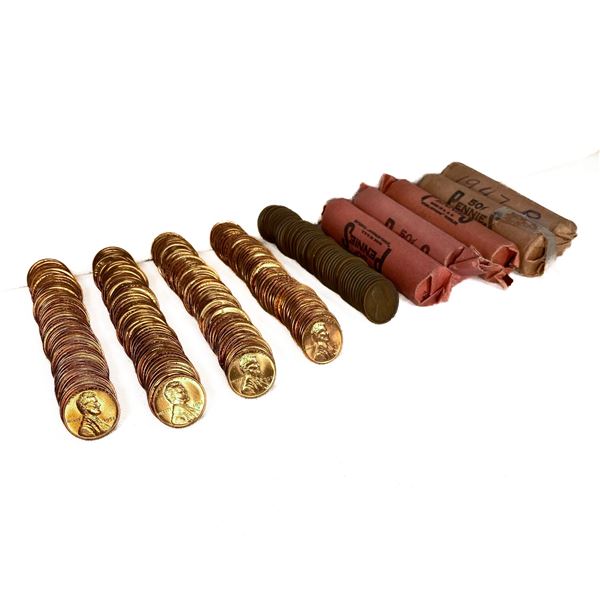 1920-1962 Varied Cent Rolls (500 Coins)