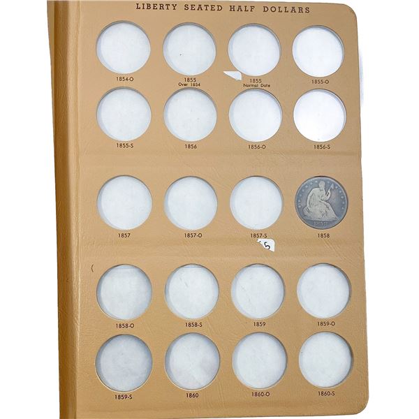 1858-1870 Seated Liberty Half Dollar Book (3 Coins