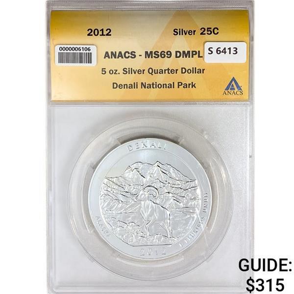 2012 US Denali Park 5oz Medal ANACS MS69 DMPL