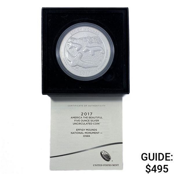 2017 Effigy Mounds 5oz UNC Medal