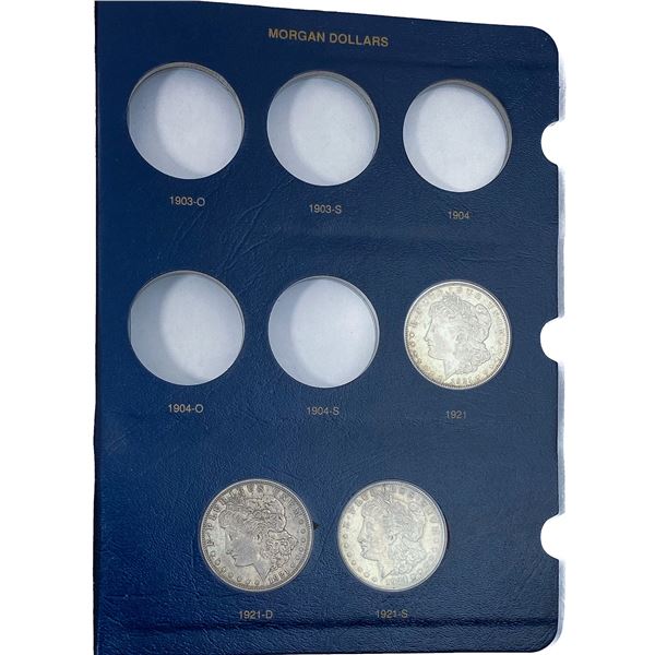 1921 Morgan Silver Dollar Book (3 Coins)