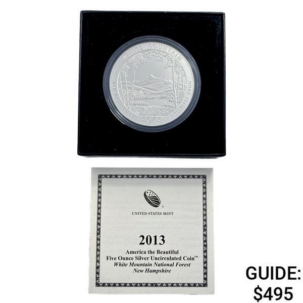 2013 White Mtn. Forest 5oz Silver Medal UNC