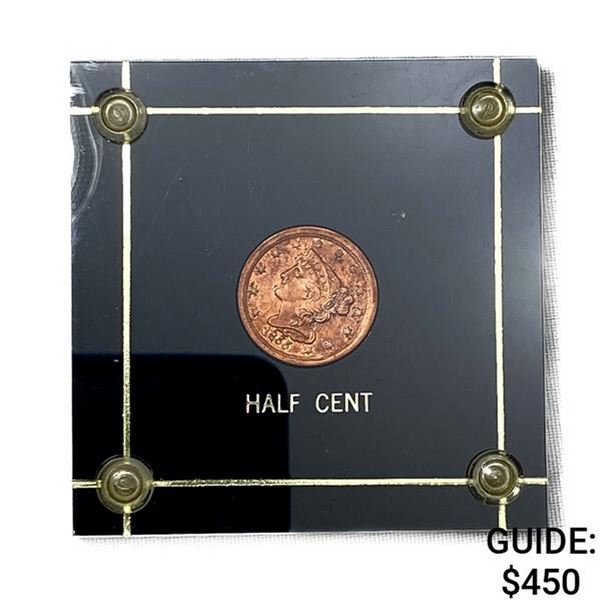 1855 Braided Hair Half Cent