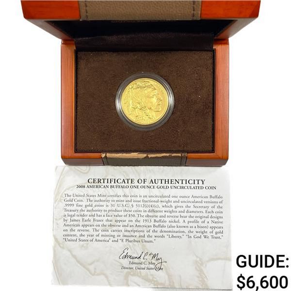 2008-W Buffalo 1oz Gold $50 UNC