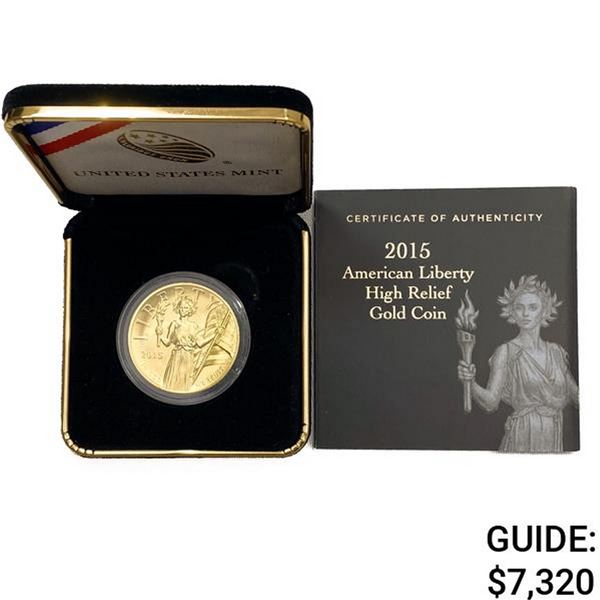 2015-W US Liberty 1oz Gold $100 Eagle