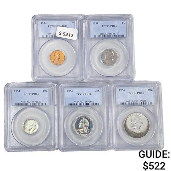 1954 US Proof Set (5 Coins) PCGS