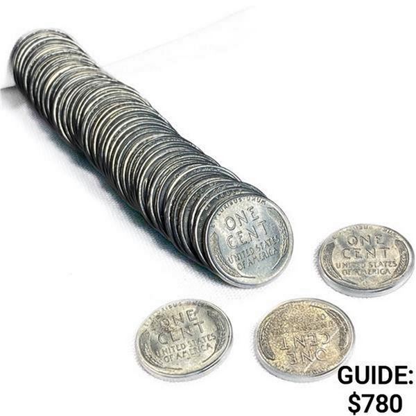 1943-S Wheat Cent Roll (48 Coins) BU