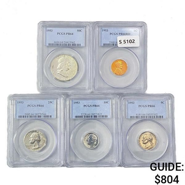 1953 US Proof Set (5 Coins) PCGS