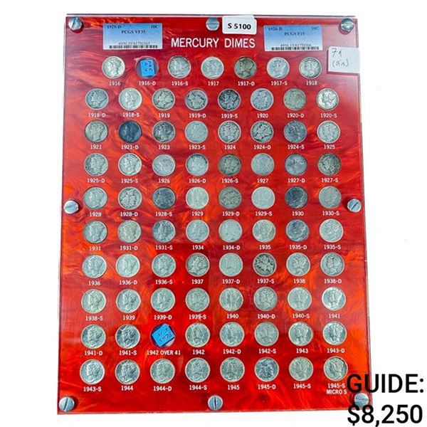 1916-1945 Mercury Silver Dime Coin Set (79 Coins)