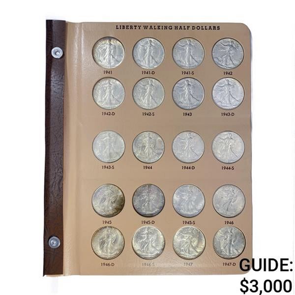 1941-1947 Walking Half Dollar Book (20 Coins)
