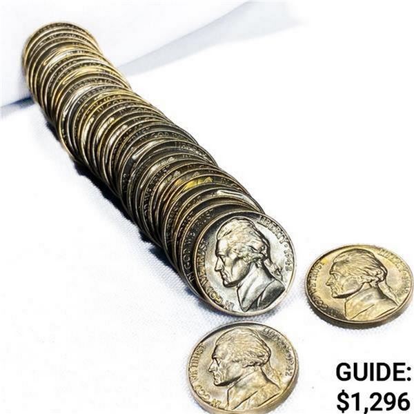 1942 Jefferson Nickel Roll (40 Coins)