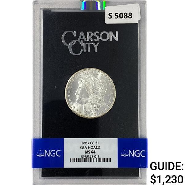 1883-CC Morgan Silver Dollar NGC MS64 GSA
