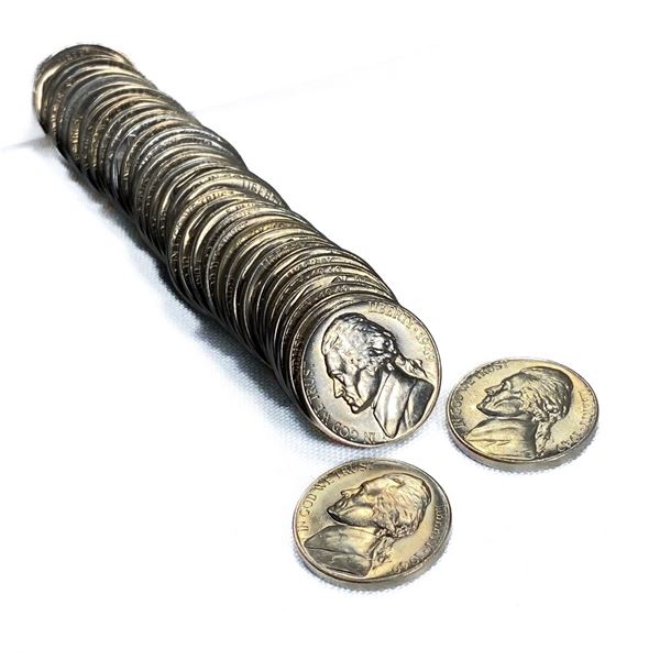 1949-S Jefferson Nickel Roll (41 Coins)