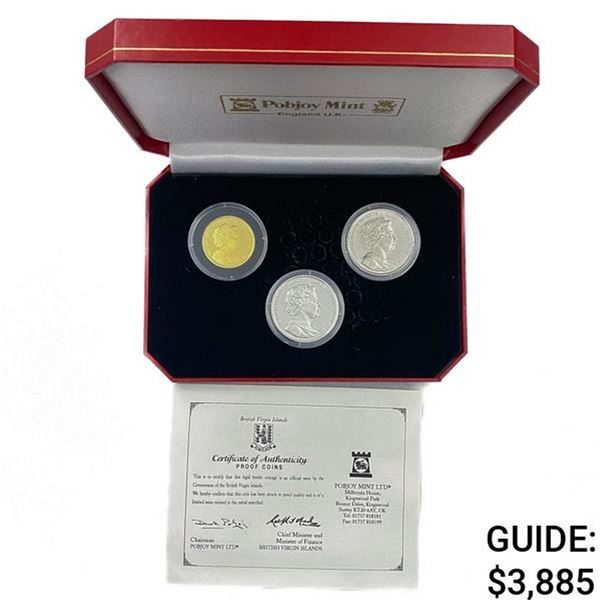2002 UK Gold (1/2oz AGW) & Silver 9/11 Set (3 Coin