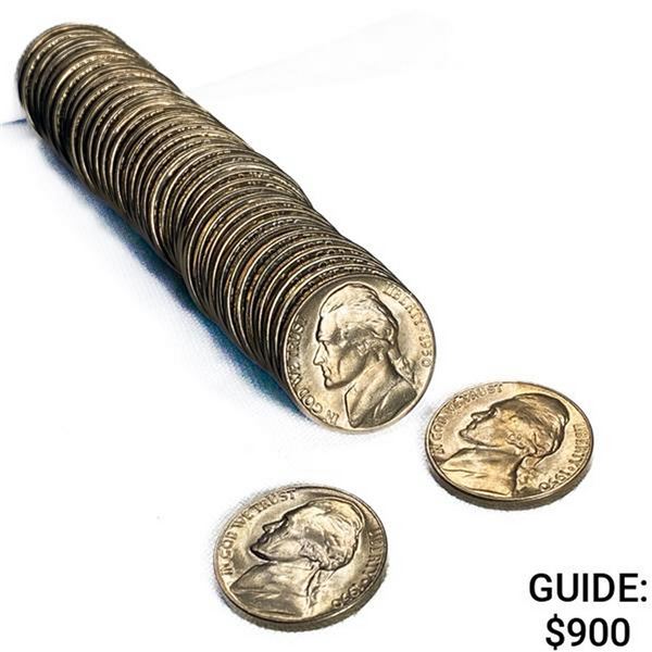 1950 Jefferson Nickel Roll (40 Coins)