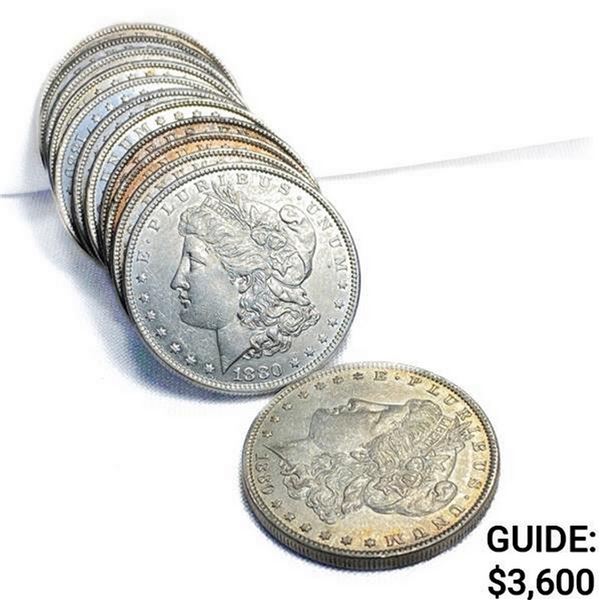 1880-O Morgan Silver Dollar Roll (12 Coins)