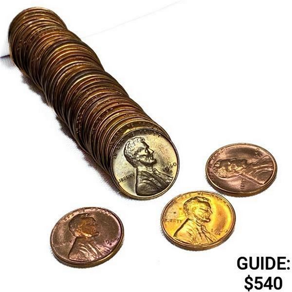 1940-S Wheat Cent Roll (42 Coins) BU