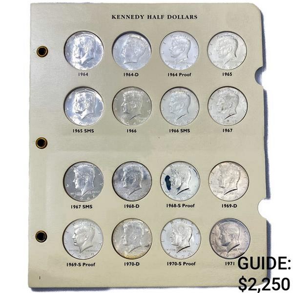 1964-2021 Kennedy HD Books w/ Proof (212 Coins)