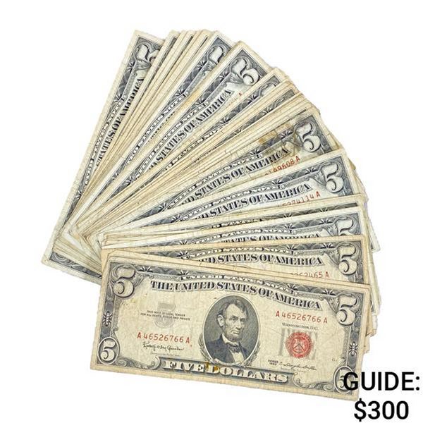 (100) 1963 $5 Legal Tender Notes