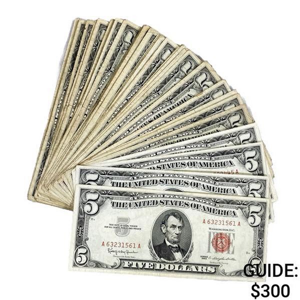 (100) 1963 $5 Legal Tender Notes