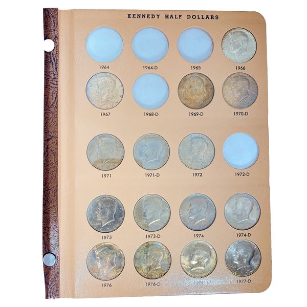 1966-2017 Kennedy Half Dollar Book (91 Coins)