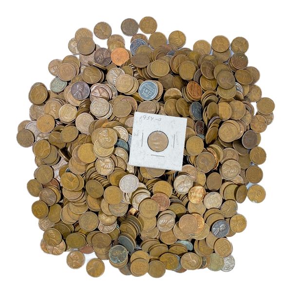 Varied Date Wheat Cent Bag (1,120 Coins)