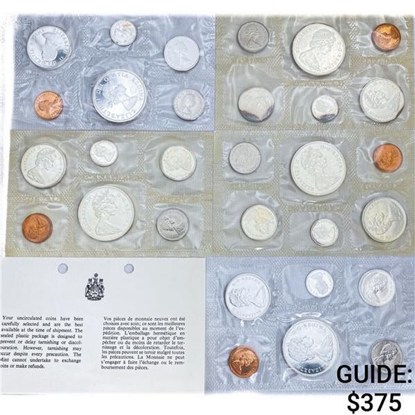 1964-65 Canada Proof Silver Coin Sets (30 Coins)