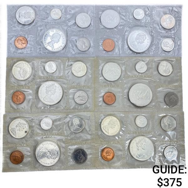 1963-66 Canada Proof Silver Coin Sets (30 Coins)