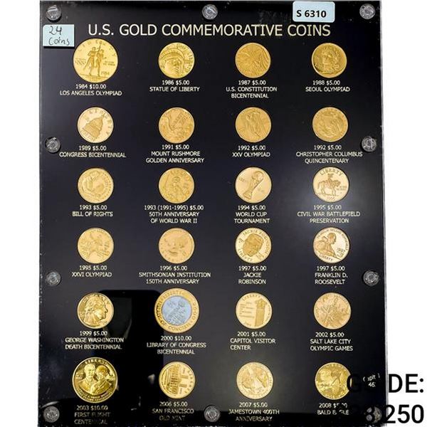 1984 US Commem Gold Set, 6.75oz Gold (24 Coins)