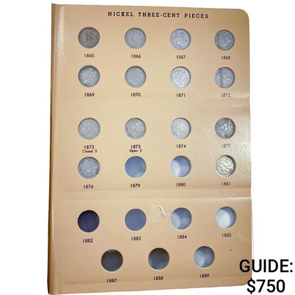 1865-1881 Nickel 3 Cent Book (14 Coins)