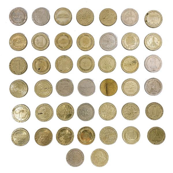 1985-2000 One Dollar Gaming Token (44 Coins)
