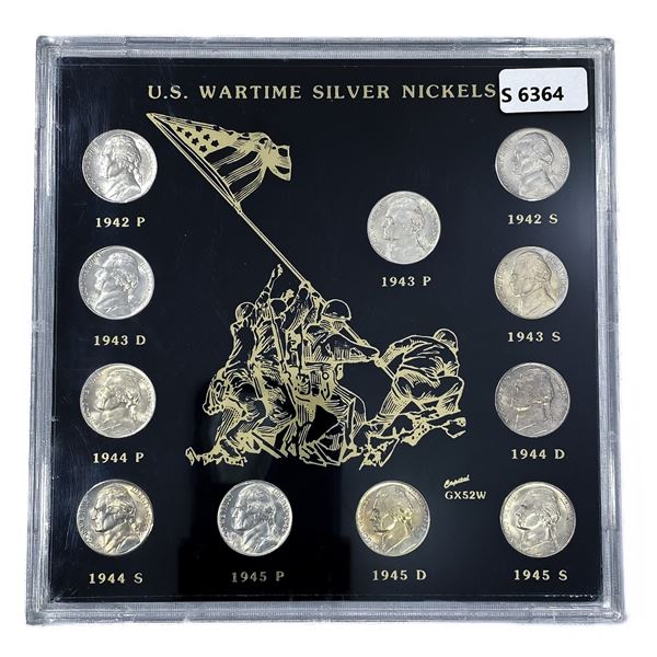1942-1945 Wartime SILV Jefferson Nickel Set (11 Co