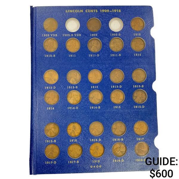 1909-1940 Wheat Cent Book (86 Coins)
