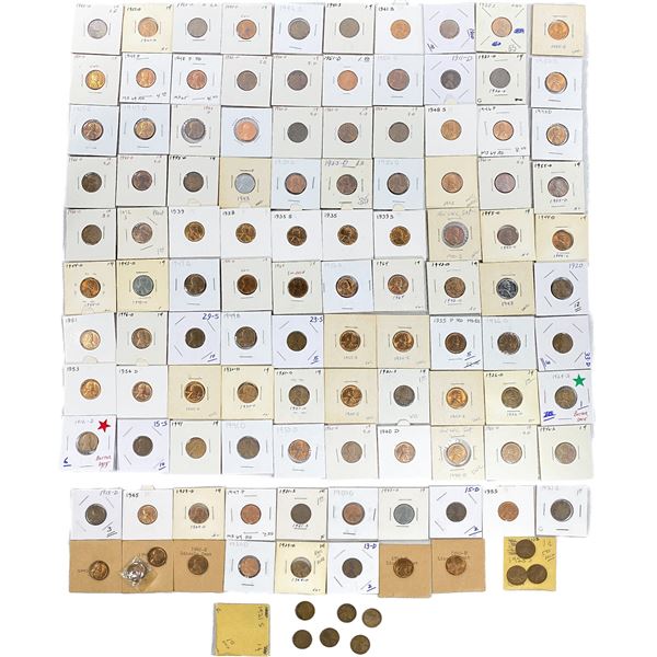 1910-2005 Lincoln & Wheat Cent Collect. (115 Coins