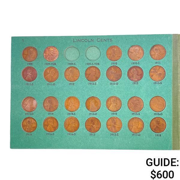 1909-1948 Wheat Cent Album (108 Coins)