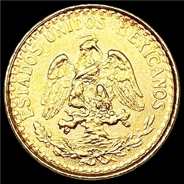 1945 Mexico .0482oz Gold 2 Pesos