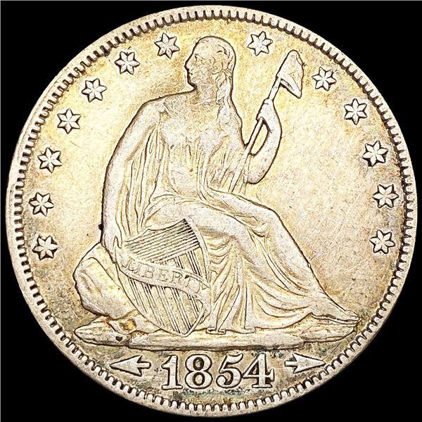 1854 Arws Seated Liberty Half Dollar