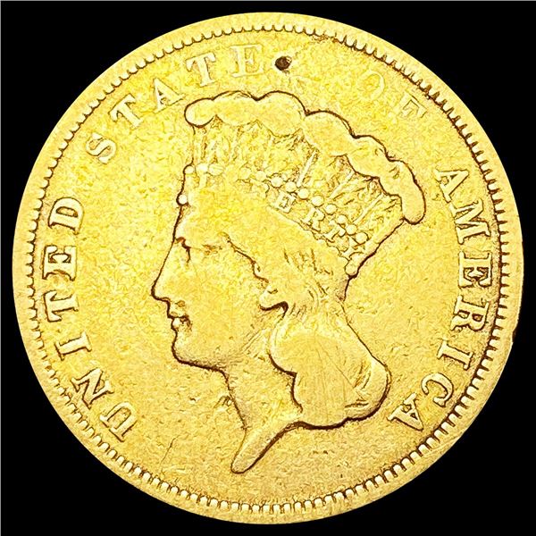 1854-O $3 Gold Piece