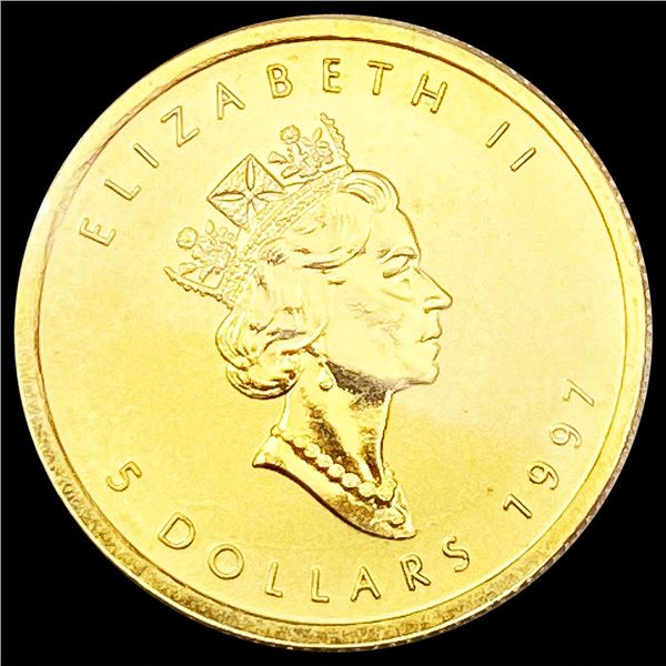 1997 Canada 1/10oz Gold $5