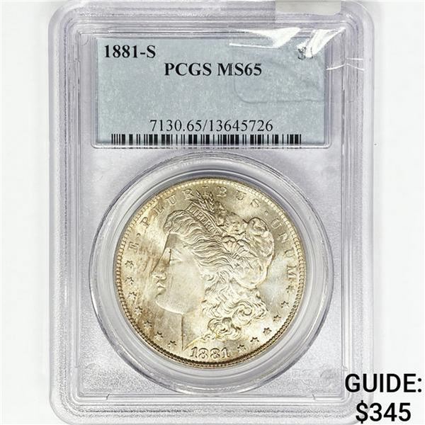 1881-S Morgan Silver Dollar PCGS MS65