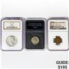 Image 1 : 1911-1961 SET (3) 1 1C, 1 5C, 1 50C NGC