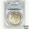 Image 1 : 1891 Morgan Silver Dollar PCGS MS63