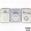 Image 1 : 1941-1943 SET (3) Mercury Silver Dime NGC,PCGS MS6
