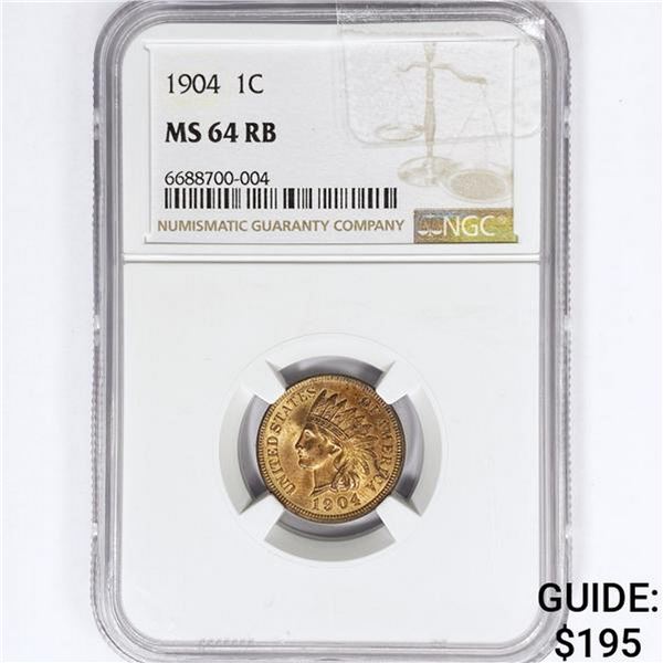1904 Indian Head Cent NGC MS64 RB