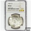 Image 1 : 1928 Silver Peace Dollar NGC MS62