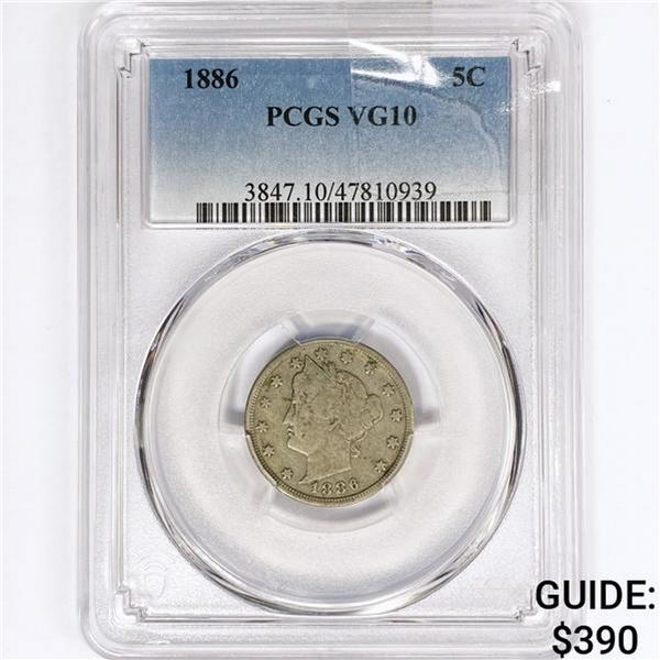 1886 Liberty Victory Nickel PCGS VG10