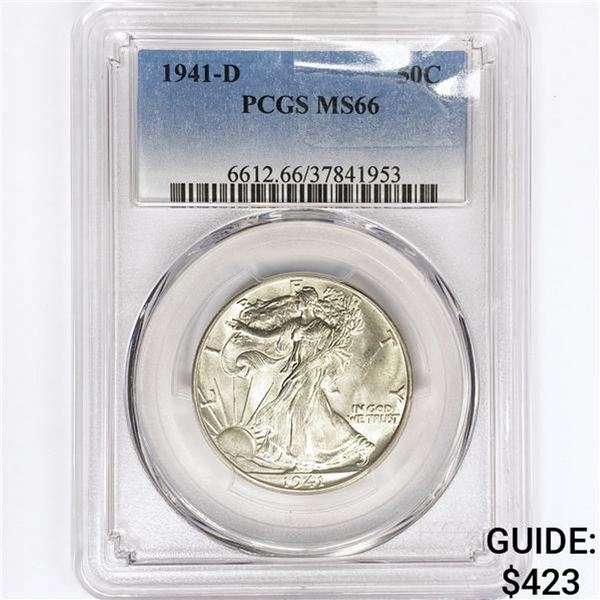 1941-D Walking Liberty Half Dollar PCGS MS66