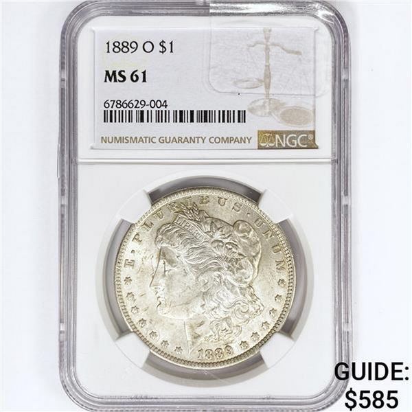 1889-O Morgan Silver Dollar MS 61